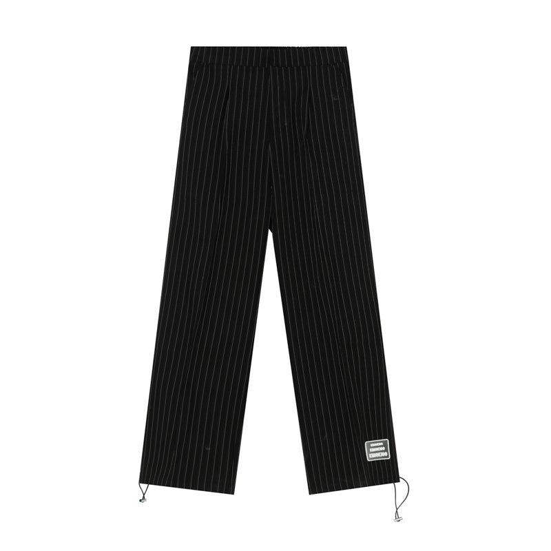 Loose Straight Stripes Drape Suit Pants Man