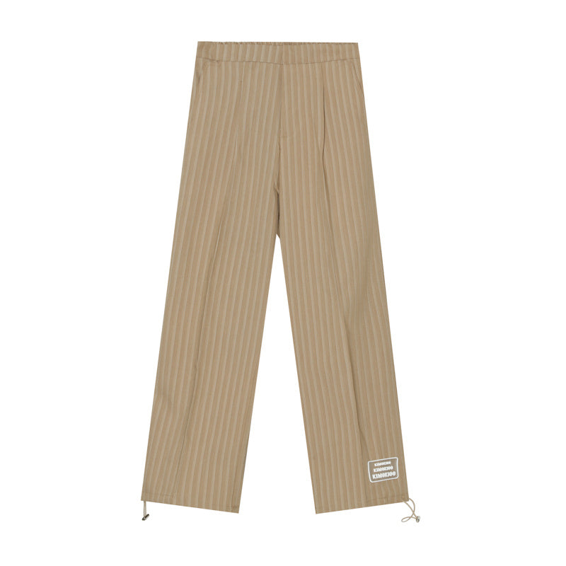 Loose Straight Stripes Drape Suit Pants Man