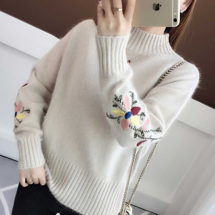 Half turtleneck sweater women