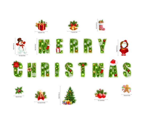 Christmas Decoration Refrigerator Sticker Set