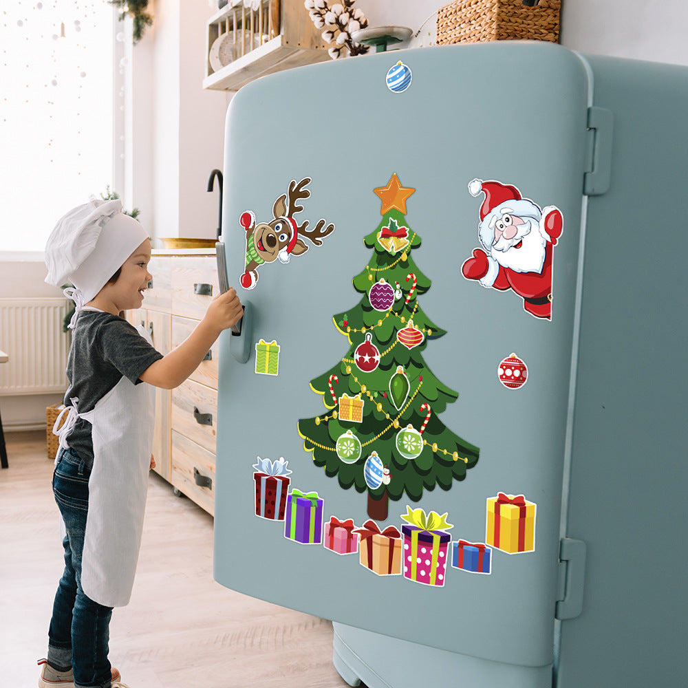 Christmas Decoration Refrigerator Sticker Set