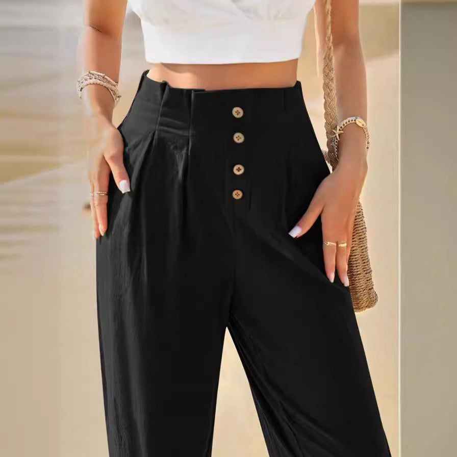 Casual High Waist Trousers For Women